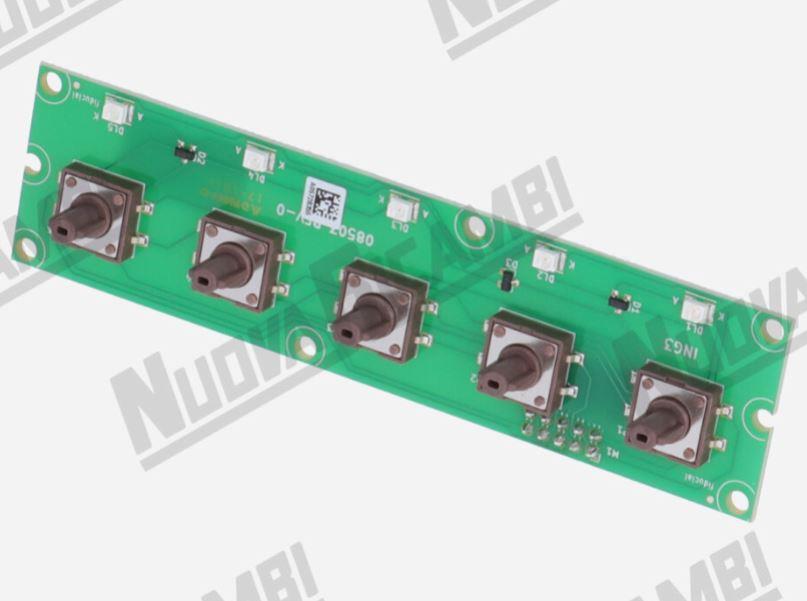 Плата кнопкової панелі на 5 кнопок - 5 діодів - 10 PIN - для кавомашини LA SPAZIALE S5 ( 08503 )