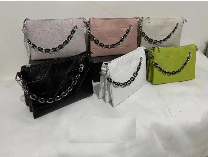 Сумочка жіноча кросс-боді на блискавці з ланцюжком зі штучної шкіри в різних кольорах Liza, фото 1