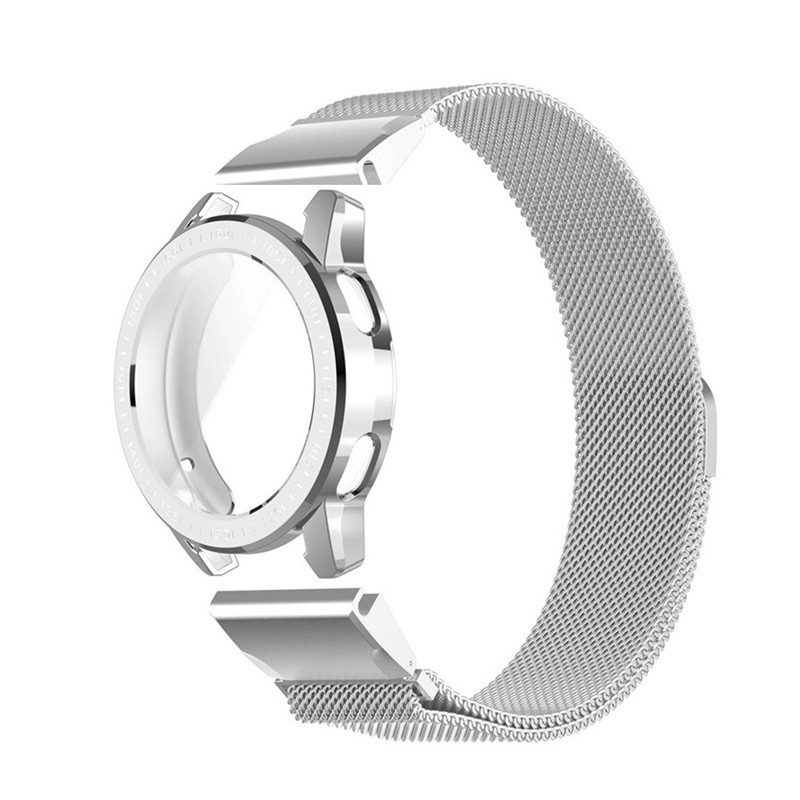 Комплект для годинника Xiaomi Mi Watch Color 2 сріблястий (чохол + металевий ремінець 22 мм)