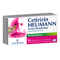 Антигистаминный препарат Cetirizin Heumann 10 mg Filmtabletten