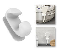 Силіконовий тримач для кухонних предметів Kitchen Hooks White