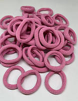 Гумка для волосся Калуш (люрекс) 4 см, колір-рожевий, уп 25 шт., Рожевий