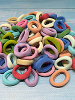 Резинка для волосся Калуш 2,7 см , колір -мікс пастель , 50 шт, Різнокольоровий