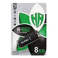 Флешка ЮСБ Hi-Rali Stark USB Flash Drive 2.0 8Гб Black LW, код: 8151460