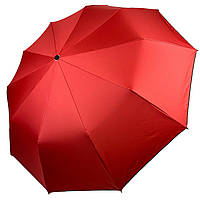 Жіноча парасолька напівавтомат на 10 спиць антивітер із принтом міст усередині від Bellissimo червоний М 0628-8