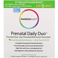 Вітамінно-мінеральний комплекс Rainbow Light Prenatal Duo: Prental One + DHA 30 tab + 30 SG Tabs