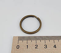Заводное кольцо металлическое 28 мм. (для брелка/ключей, под бронзу) арт. 05093