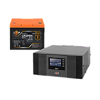 Комплект резервного питания LogicPower B1500 + литиевая (LiFePO4) батарея 640 Wh h