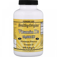 Витамин D Healthy Origins Vitamin D3 10000 IU 360 Softgels