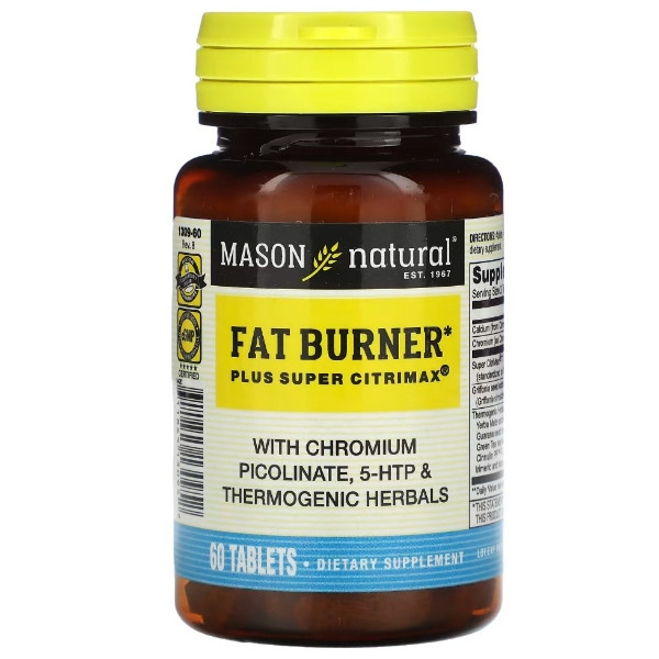 Екстракт для схуднення Mason Natural Fat Burner Plus Super Citrimax 60 Tabs