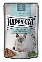 Влажный корм в виде кусочков в соусе для кошек с чувствительным пищеварением Happy Cat Sensit DS, код: 7722106