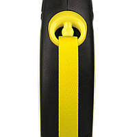 Поводок-рулетка Flexi с лентой New Neon L 5 м / 50 кг (жёлтая) e