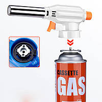 Газовая горелка с пьезоподжигом Gas Torch SF-129 White (0594) «Ф-С»