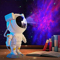 Ночник проектор звездного неба Астронавт с пультом (8 режимов свечения) «Ф-С»