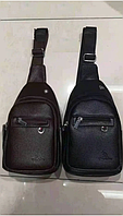 Мужская сумка слинг 31*17 см на молнии с карманом и длинным ремешком искусственная кожа Liza