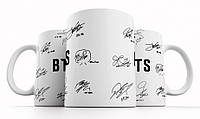 Чашка с принтом БТС с автографами , BTS «Ф-С»