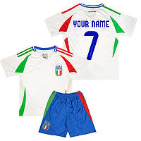 Форма с Вашей фамилией сборной Италии EURO 2024 Adidas Italy Away 145-155 см (set3537_122389)