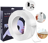 Многоразовая крепежная лента Ivy Grip Tape 5м, Двухсторонняя клейкая лента «Ф-С»