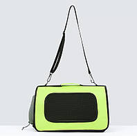 Сумка переноска для кошек и собак L 52x22x29 см CosmoPet CP-11 Green «Ф-С»