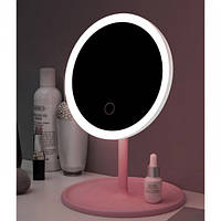 Настольное зеркало с LED подсветкой и подставкой под украшения «Ф-С»