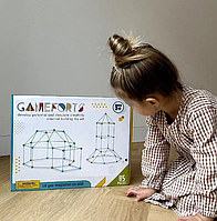 Детский игровой 3D конструктор Палатка Халабуда Game Forts (85 деталей) «Ф-С»