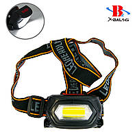 Налобный фонарик на голову аккумуляторный BL-203 COB USB Charge фонарик светодиодный для рыбалки «Ф-С»