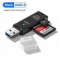 Картридер USB 3.0 OTG для чтения карт памяти TF/SD Micro SD