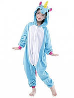 Детская пижама кигуруми Единорог (голубой) 120 см «Ф-С»