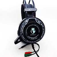 Игровые накладные наушники с микрофоном с RGB-подсветкой GAME AS-90 «Ф-С»