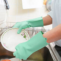 Силиконовые перчатки для мойки посуды «Ф-С»