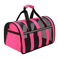 Сумка переноска для кошек и собак M 42x26x22 см CosmoPet CP-46M Pink «Ф-С»