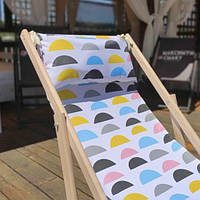 Кресло шезлонг раскладной для пляжа и бассейна деревянный, лежак пляжный Rainbow «Ф-С»