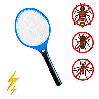 Электрическая мухобойка на батарейках 51x21см электрическая мухоловка, ракетка от комаров и мух «Ф-С»