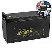 Тяговый аккумулятор Fisher. 12V. 85A/h GEL. Без З/У. Гелевая тяговая аккумуляторная батарея.