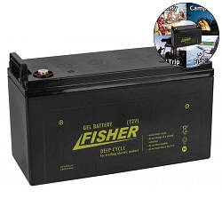 Тяговий акумулятор Fisher. 12V. 150A/h GEL. Без З/У. Гелева тягова акумуляторна батарея.