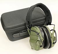 Тактические активные наушники Wosport HD-17 Гарнитура с шумоподавлением + Bluetooth Оливковый «Ф-С»