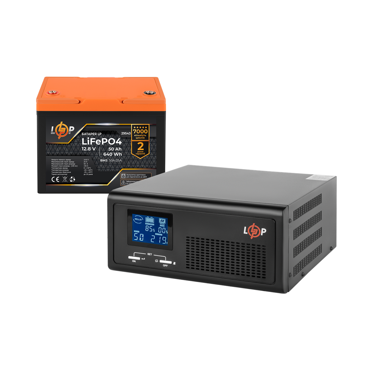 Комплект резервного живлення LogicPower B430 + літієва (LiFePO4) батарея 640 Wh