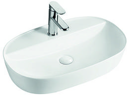 Умивальник накладний керамічний MIXXUS PREMIUM Ellipse 610x400 мм, білий, глянцевий (MP6483)