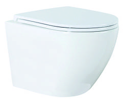 Підвісний унітаз Mixxus Premium Ellipse-0303-T3 з системою змиву Tornado 3.0, білий, Slim Duroplast (MP6465)