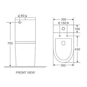 Унітаз-компакт Mixxus Premium Bevel-0401-T1 625x390x845mm, система змиву TORNADO 1.0 (MP6473), фото 3