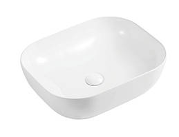 Умивальник накладний керамічний MIXXUS Premium Diverse-0101 490x395мм, білий, 150мм (MP6484)