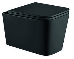 Підвісний унітаз Mixxus Premium Quadro-0302-R Black із системою змиву RIMLESS 530x360mm (MP6455)