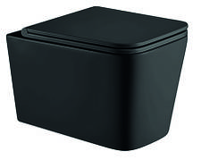 Підвісний унітаз Mixxus Premium Quadro-0302-R Black 530x360x365mm, система змиву RIMLESS (MP6455)