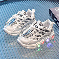 Кросівки з LED-підсвіткою Nimiya світлі, розмір 30