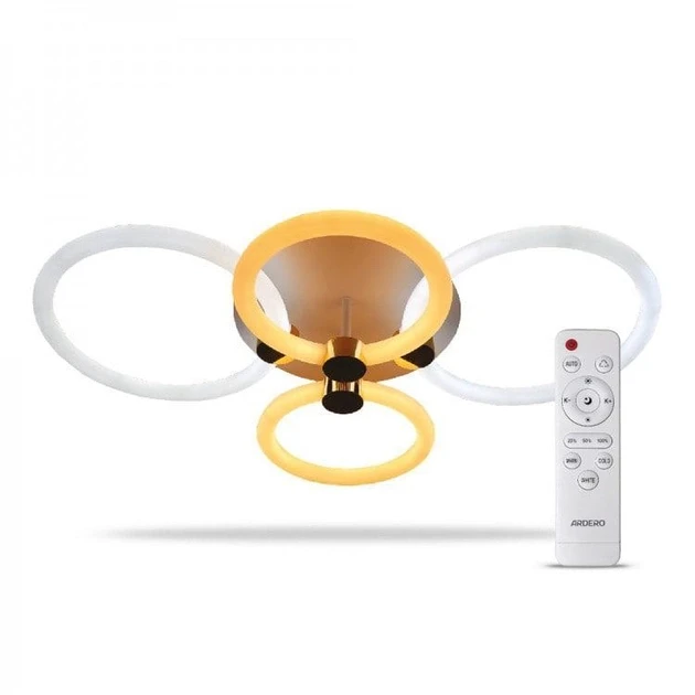 Стельовий світлодіодний світильник з пультом керування LED Люстра Ardero AL6134-1ARD 76W FELICITY GOLD