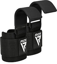 Гаки для тяги на зап'ястя RDX W5 Gym Hook Strap Black Plus