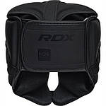 Боксерський шолом RDX T15 Noir Cheek Protector Matte Black XL (капа у комплекті), фото 3