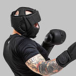 Боксерський шолом RDX T15 Noir Cheek Protector Matte Black XL (капа у комплекті), фото 7