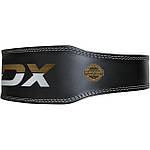 Пояс для важкої атлетики RDX 4 шкіряний Black Gold M, фото 3