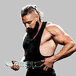 Пояс для важкої атлетики RDX 4 шкіряний Black Gold M, фото 6